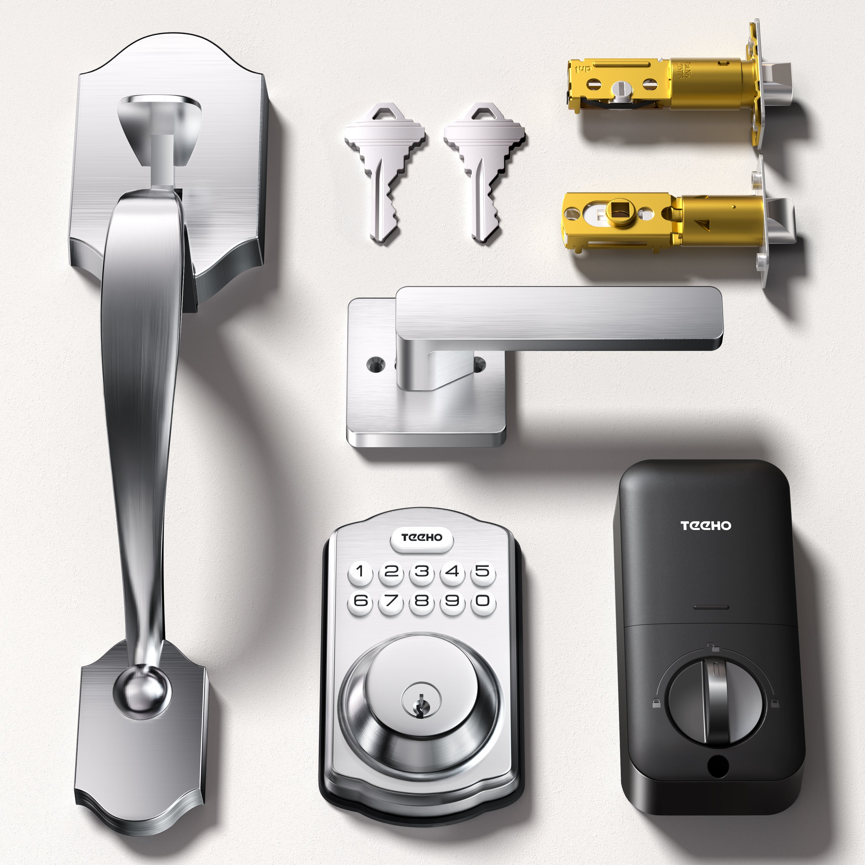 TEEHO TE001H  Keyless Entry Door Lock Deadbolt with Handle Set