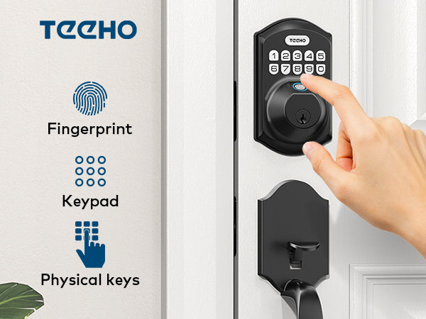 TEEHO TE002H Smart Keypad Deadbolt Set for Front Door